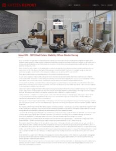 Issue 109 - NYC Real Estate: Stability When Stocks Swing