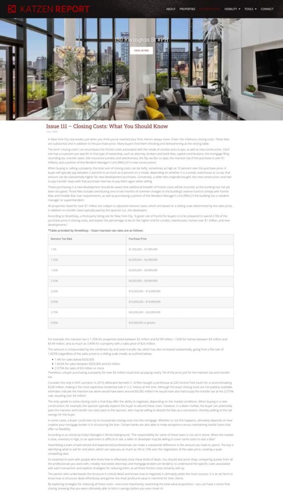 Issue 111 - Closing Costs - What You Should Know